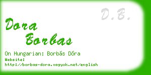 dora borbas business card